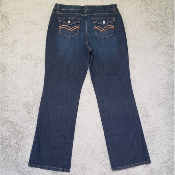 Nine West Jeans West End Bootcut Women's 16/32 Average High Rise Blue Denim - Picture 6 of 16